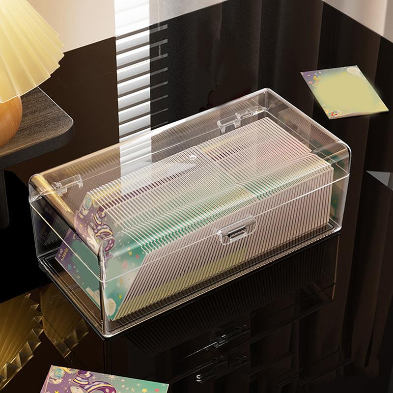 Коробка для хранения карточек Kpop Pocard, прозрачный органайзер для карточек, отсек для флип-бокса, защитный контейнер для карточек