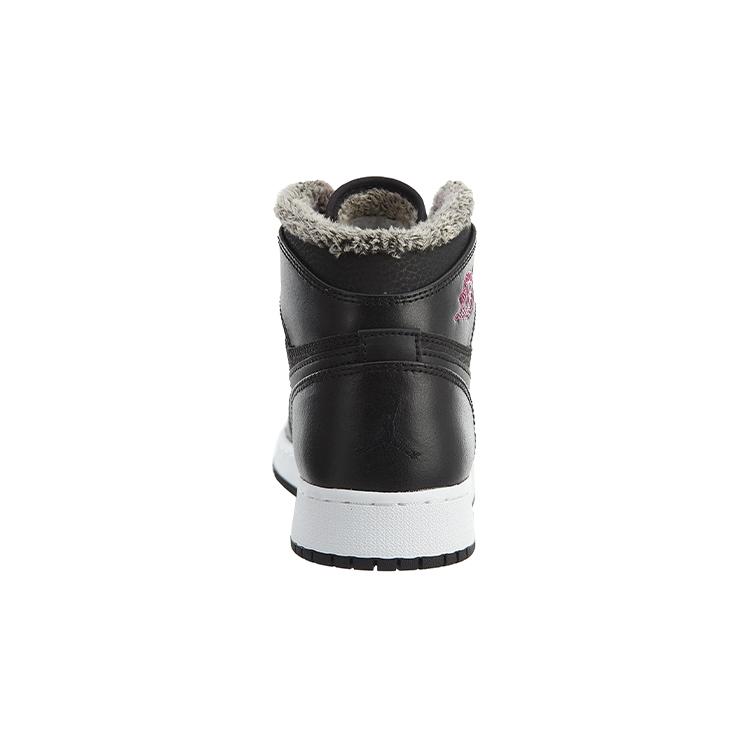 Jordan 1 Ретро Высокие Флисовые Черно-Розовые GS 332148-014