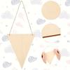 20/30 DIY wooden triangle banner, blank wood chip hanging, suitable for home, Halloween and Christmas crafts
