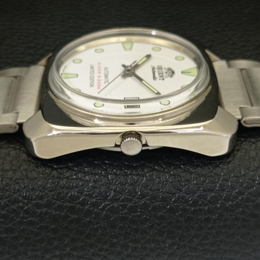 USED ORIENT AUTOMATIC 46943 JAPAN MENS VINTAGE WHITE COLOR DIAL WATCH A702205-5 R123-a702205