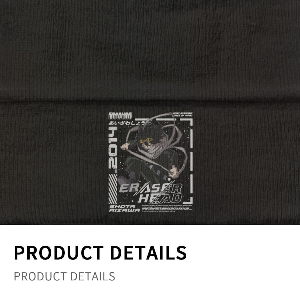 Голова-ластик Aizawa Shouta My Hero Academia Эстетическая аниме Вязаная шапка Женская шапка унисекс Skullies Зимняя шапка Кепки в стиле хип-хоп