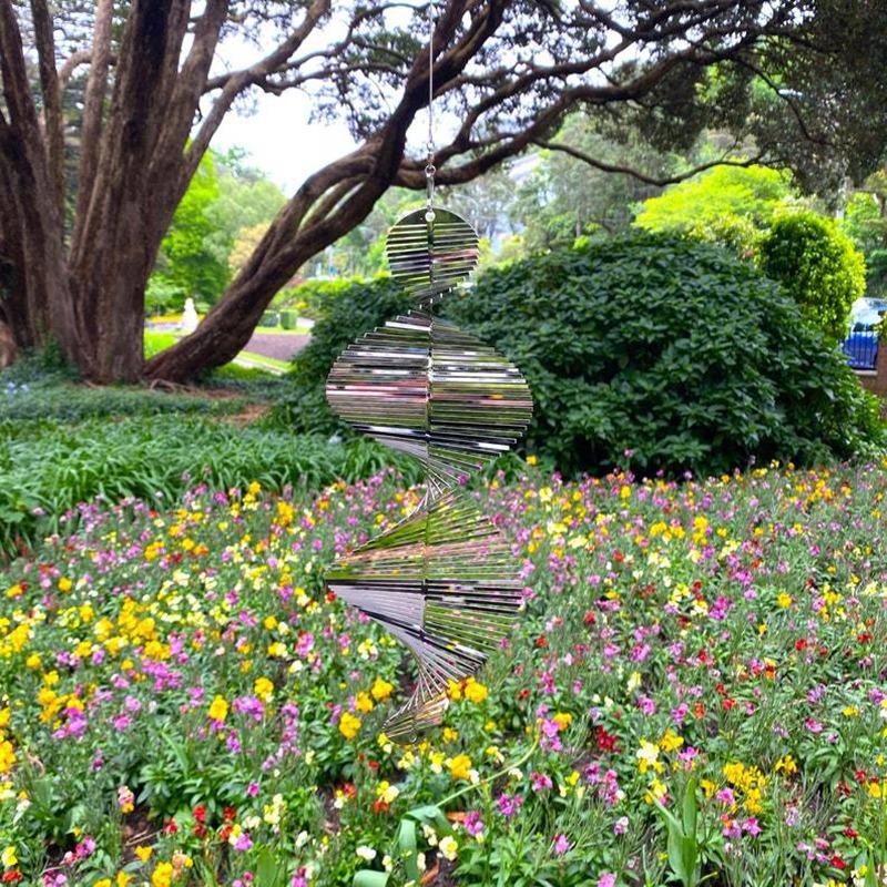 3D Metal Wind Spinner Helix Spinners Outdoor Garden Yard Hanging Decor Ornament