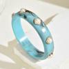 Pearl Shell Resin Cuff Bracelet Round Chunky Bangle Vintage Wide Cuff Bracelet  Gifts