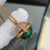 Musla Design Элегантный Праздничный Подарок Натуральный Малахитовый Шарик Подвеска Длинное Ожерелье Украшение для Женщин Модная Цепочка для Свитера Аксессуар