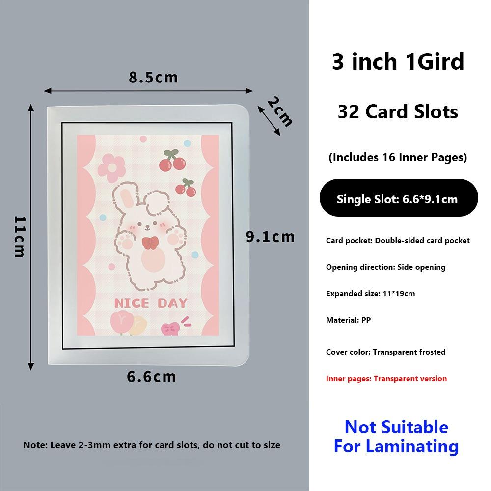 PVC Photocards Holder Transparent Bill Storage Booklet Simple Photo Album