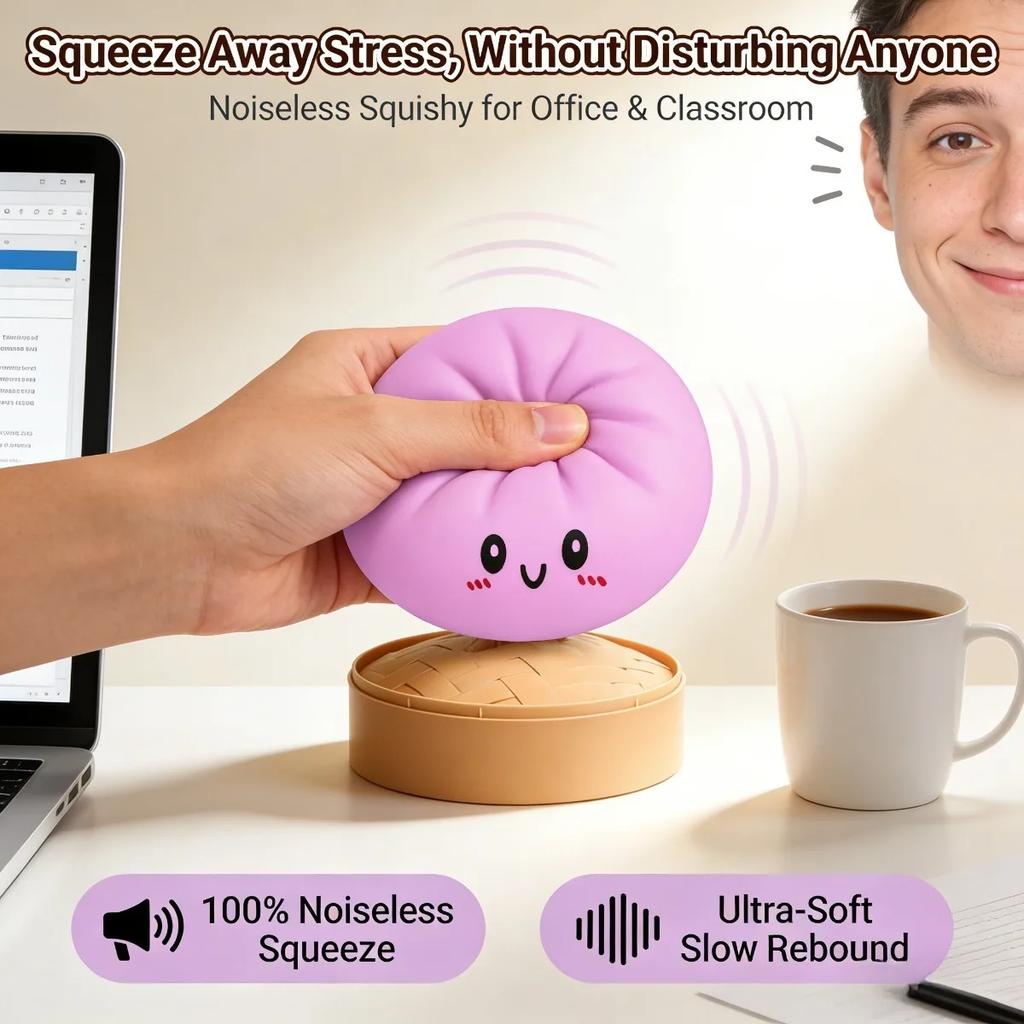 Toys Colorful Dumpling Squishes Stress Balls Reusable Low Rebound Decompression Dough Ball Unique Home Decor Gifts
