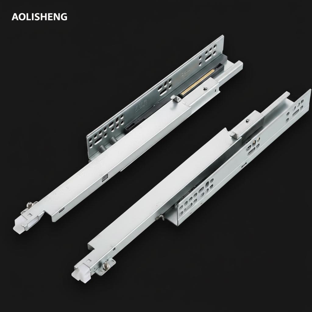AOLISHENG Hidden Soft Close Concealed Drawer Slide with Latch Design