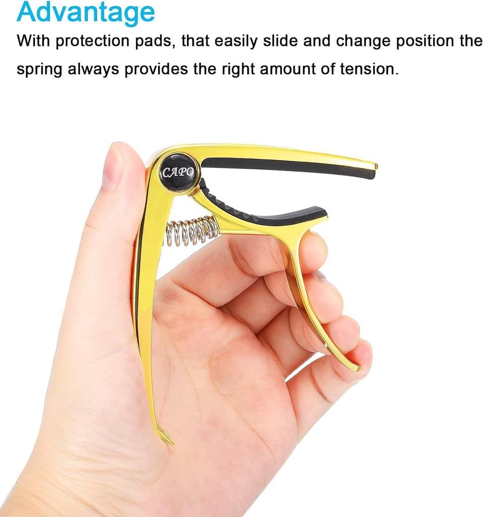 Эксклюзивный гитарный каподастр Tast One Touch Guitar Capo Акустическая гитара Электрогитара Capo Tast для электрогитары Фолк-гитара Укулеле Цинковый сплав [Amazon