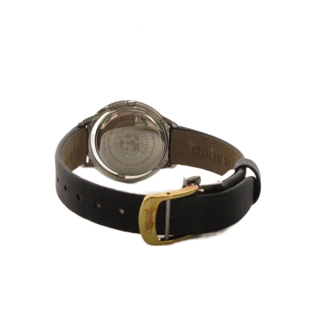 Used Citizen CITIZEN L Watch Quartz Analog 3 Hands Eco-Drive Diamond Shell Leather Band Black Gold Color B036-S112052 /YT
