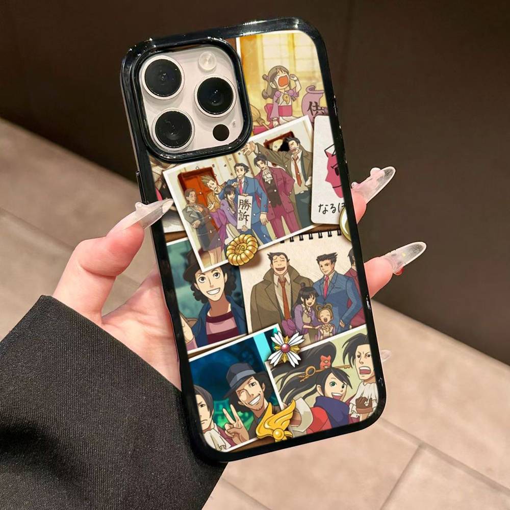 Классическая игра Ace Attorney Чехол для телефона Для IPhone 17 16 15 14 13 Plus 12 11 Pro Max PC+TPU Чехлы Задняя крышка