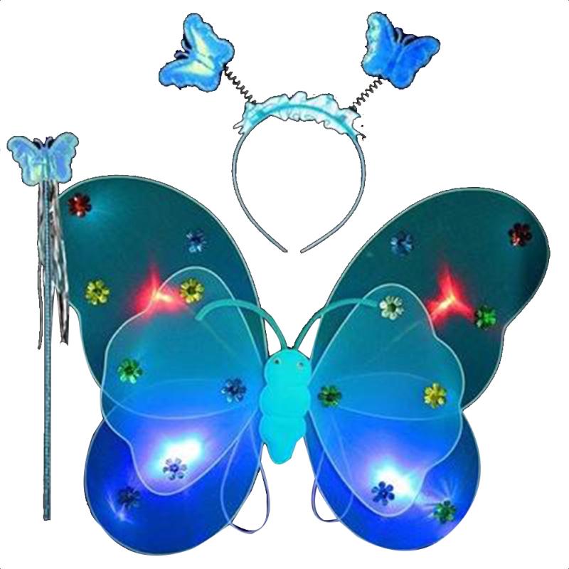 3 шт./компл. детский костюм с крыльями бабочки, реквизит, марлевый костюм с крыльями и юбкой