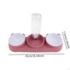 2 Food Bowls and Water Feeder Set Wet Dry Bowl Easy Cleaning Pets Supplies Pet Feeding