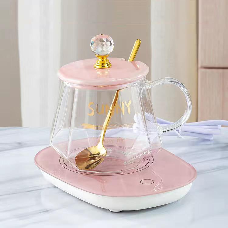 Creative Heating Constant Temperature Cup Mug Glass Water Cup Coffee Cup Milk Cup Breakfast Cup