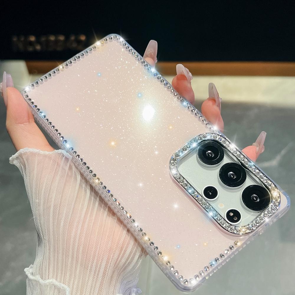 Роскошный блестящий чехол с бриллиантами для Samsung S25 S24 Ultra Plus FE S23Ultra A26 A16 A36 A56 A15 A35 A55 5G Обложка с пайетками Aurora