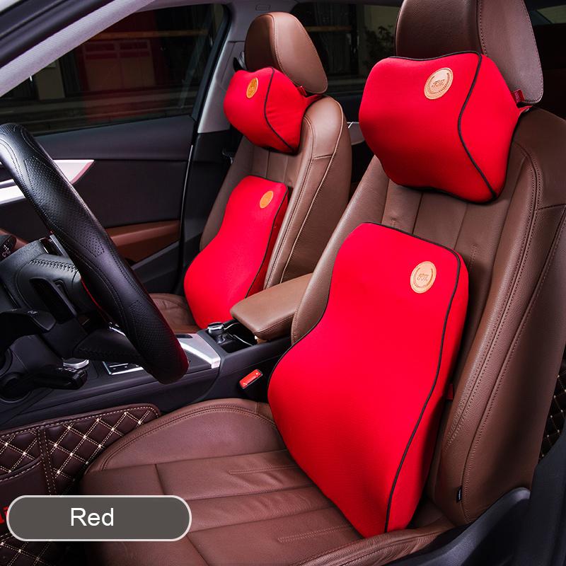 Подушка для автомобильного сиденья, подголовник, удобная дышащая подушка из пены с эффектом памяти, поддержка спины, поясничная защита, универсальный автомобиль