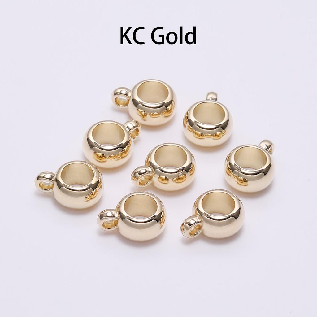 50pcs/lot 8mm 10mm CCB Pendant Clasp Bail Clip Big Hole Charm Beads Connectors For Jewelry Making DIY Pendants Clasp Supplie