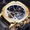 Men's Fashion Casual Hollow Out Multifunctional Waterproof Mechanical Watch