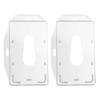 Badge Holder - Set of 2 - Transparent Rigid Plastic - For Standard Cards - Vertical/horizontal Port