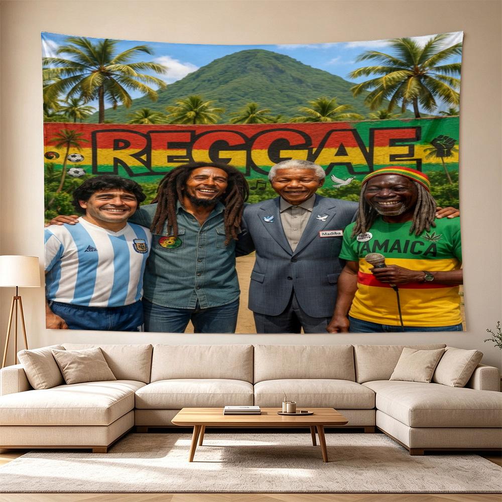 Bob Marley Reggae One Love Reggae Music Large Decorative Tapestry, Great Holiday Gifts, Photo Backdrop for Bedroom Dorm Parties