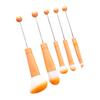 Yousheng 5Pcs/Set DIY Beadable Makeup Brush 5 Sizes Synthetic Kabuki Foundation Loose Powder Eyeshadow Concealer Brow Blush Blending Cosmetic Brush