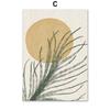 Abstract Boho Monstera Bamboo Leaf Sun Wall Art Canvas Painting Nordic Poster and Print Wall Picture for Living Room Decor