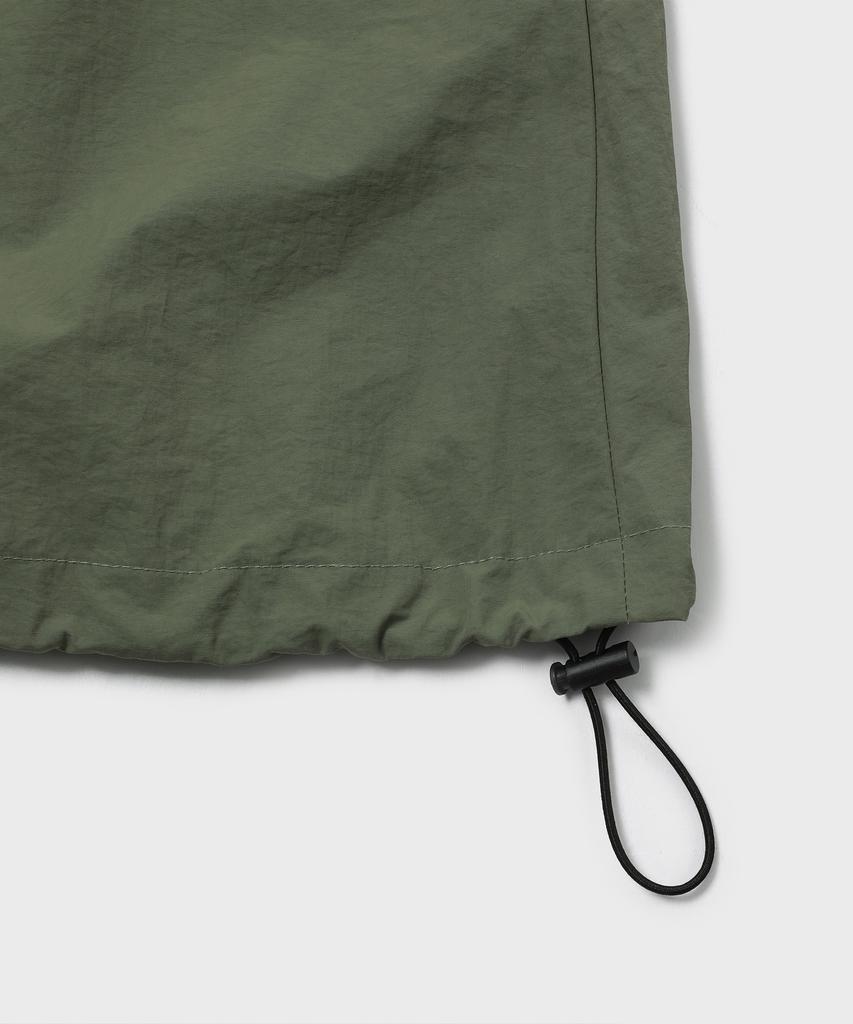 Slow Record House Nylon Cargo Long Skirt_Khaki