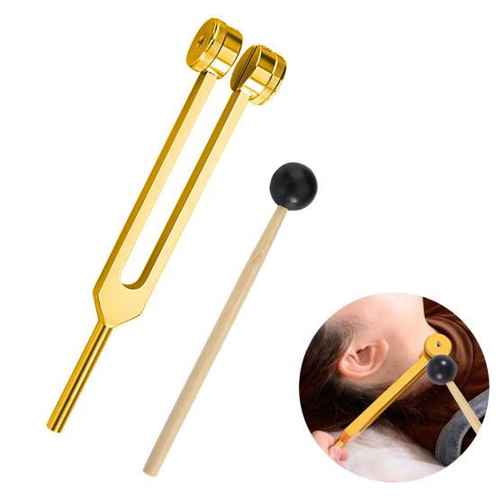 128 Hz Tuning Fork Metal Sound Vibration Tool for Relaxation And Body Awareness Easy to Use Tuning Fork with Mallet And Storage Pouch