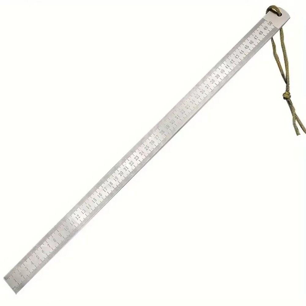 Thickened Forging Stick Ruler Dual-Scale Measuring Tool Durable Stainless Steel Ruler Student