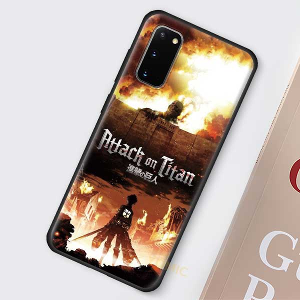 Чехол «Атака Титанов» для Samsung Galaxy S20 FE S21 Note 20 Ultra S10 10 Lite S9 Plus S8 S10e, черный чехол из ТПУ для телефона, чехол