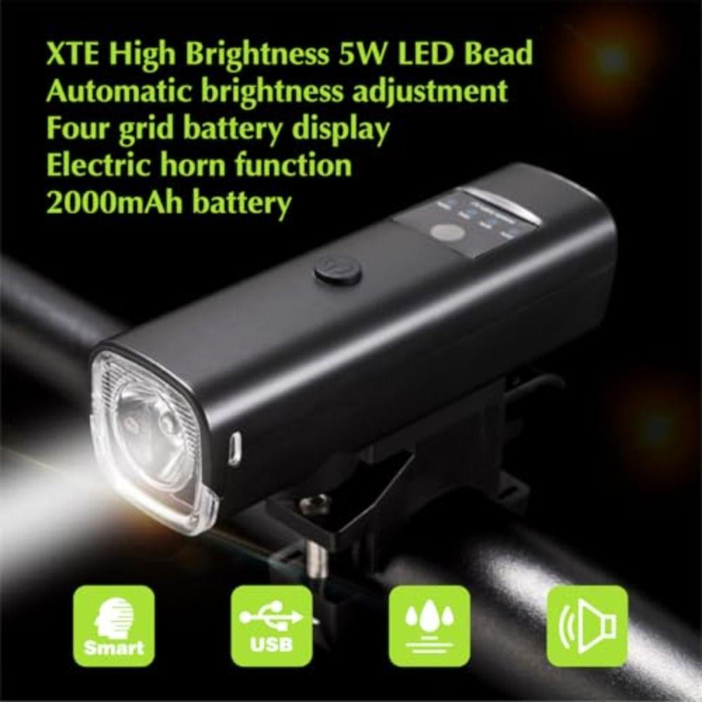 LED Headlight Cycling Headlight High-pitch Warning Taillight Light  Cycling Accessories