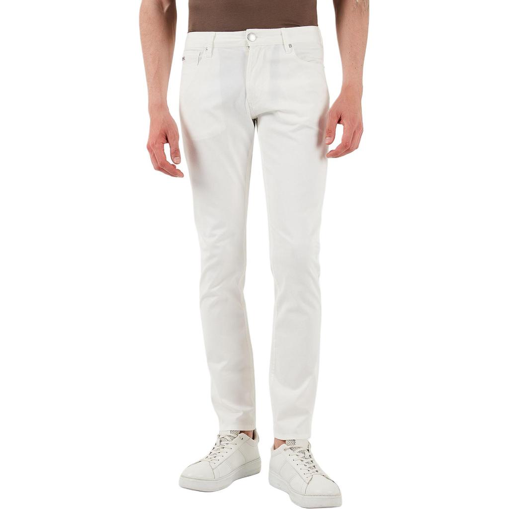 EMPORIO ARMANI Jeans Men's White Moderate Straight Fit Pants EM000121-AF14123-U0003