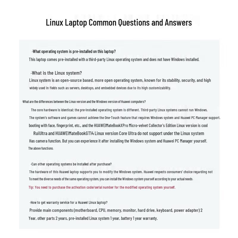 Huawei MateBook D 14 Linux Laptop (CN version)