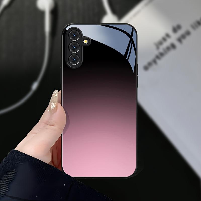 Модные чехлы для телефона с градиентом Black Pink Carcasa Стеклянный чехол для телефона для Samsung Galaxy S26 S25 S24 S23 S22 FE Ultra Plus Fundas