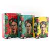 [A2902] - Set of 3 Multi-colored 'Frida Kahlo' Souvenir Boxes - 30x22x11 Cm