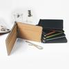 Vintage Men'S PU Leather Thin Wallet Solid Color Card Case Fashion Simple Wallet