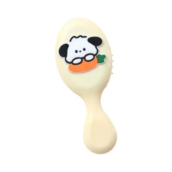 Мини-щетка для волос для девочек, мягкая щетина, массаж кожи головы, портативная расческа для распутывания волос с мультяшными овощами и животными, детские парикмахерские инструменты на день рождения