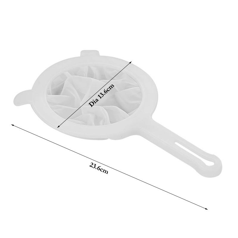 Кухонный фильтр 200 меш Сито с мелкой сеткой Нейлоновая фильтрующая ложка Пластиковый фильтр для соевого молока, сока, йогурта Сито для процеживания пищи Кухонная утварь