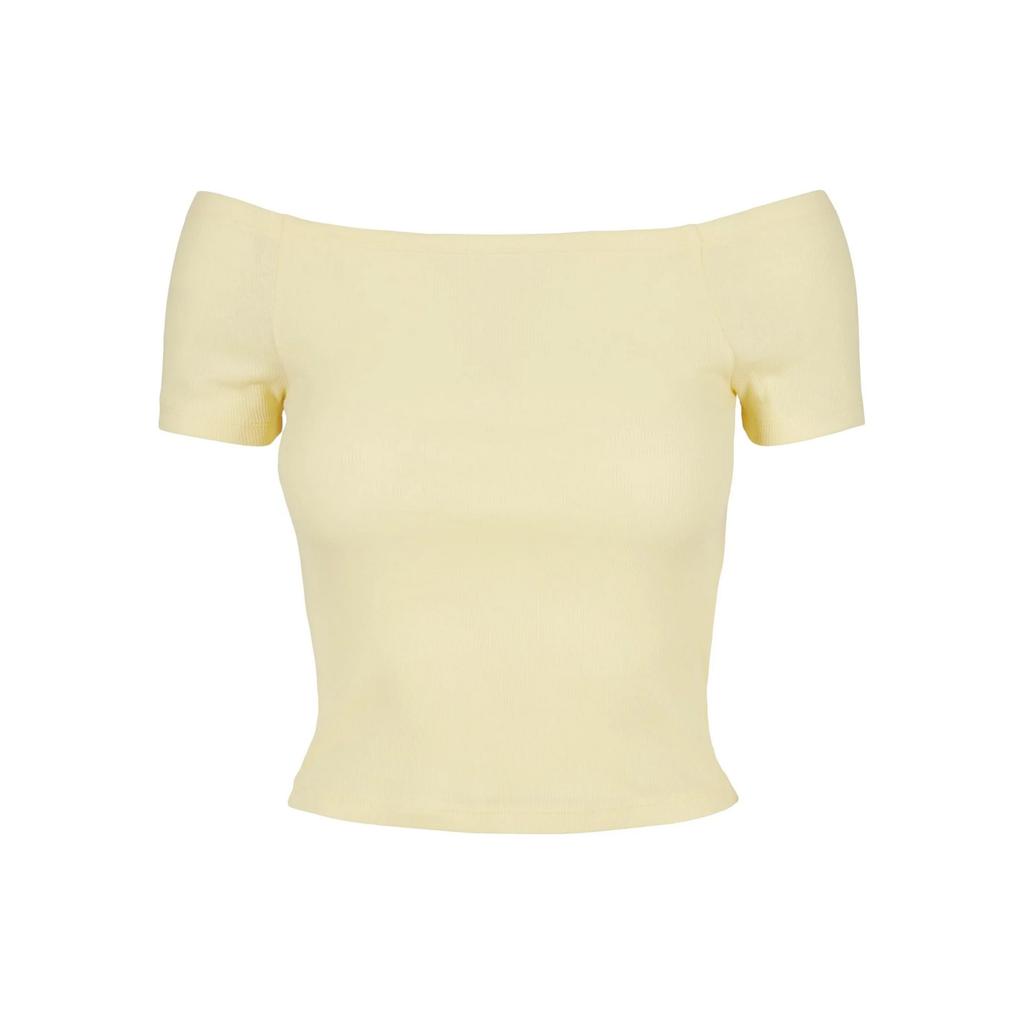 Urban Classics Womens/Ladies Ribbed Off Shoulder T-Shirt