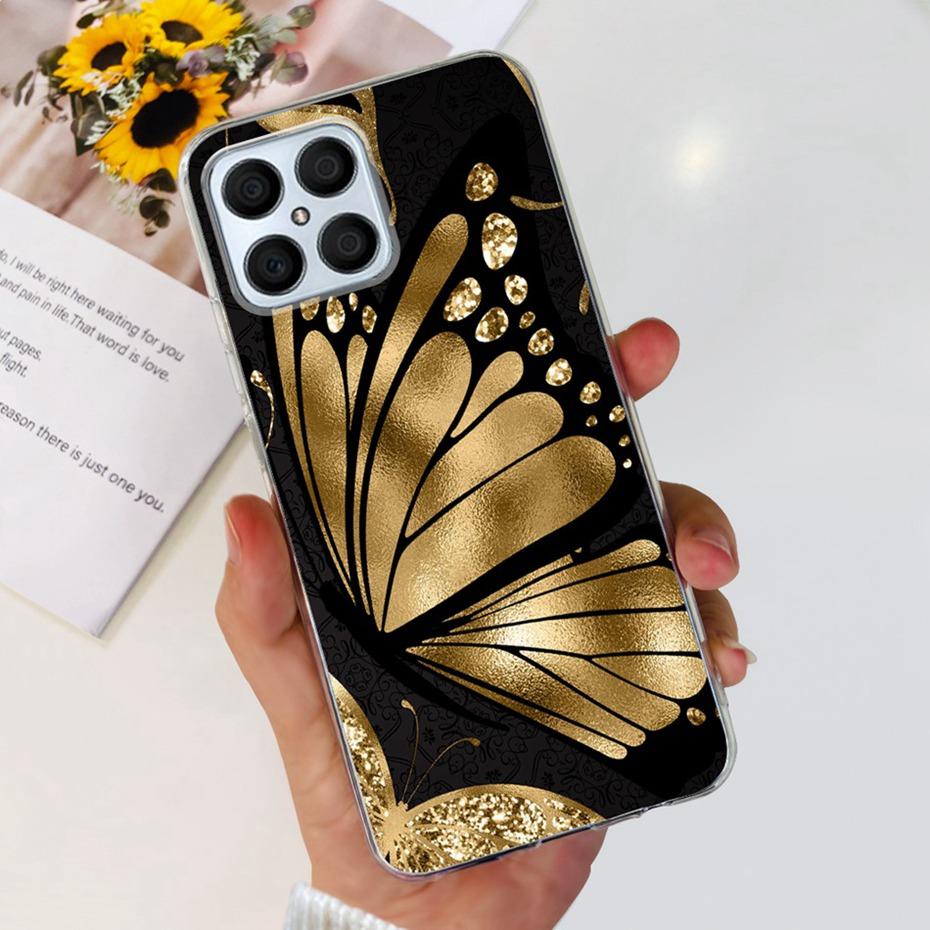Красивый чехол с принтом для Honor X8 TFY-LX1 TFY-LX2 TFY-LX3 Мягкая задняя крышка из силикона TPU для чехлов телефона HonorX8 X 8 4G