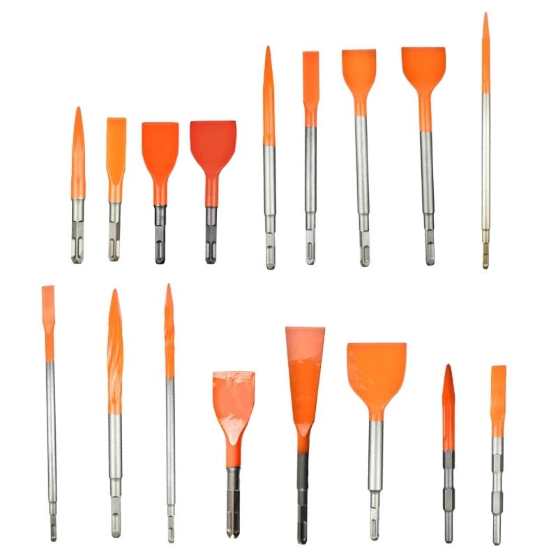 Electric Hammer Masonry Point Grooves Flat Chisel Tool Wall Rock Drill Bit For Tile Cement Concrete Brick Stone