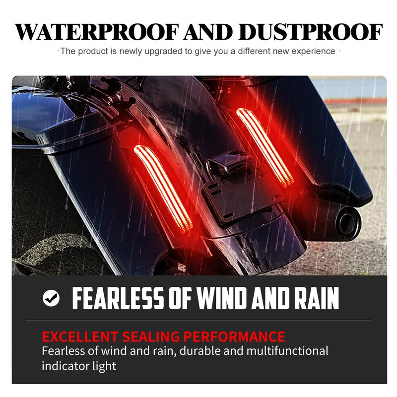 Motorcycle LED Rear Fender Extension Fascia For Harley Touring Electra Glide Street Road Glide Limited FLHR FLTRX 2014-2023 2024