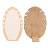 Necklace Display Stand Leaf Shaped Soft Lint Scratch Proof Wooden Chain Jewelry Holder Beige