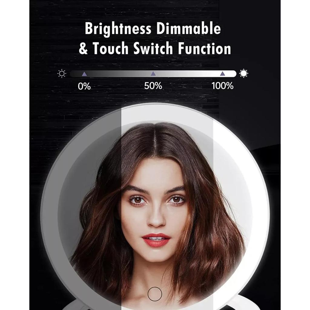 Makeup Mirror With Light White LED Daylight Vanity Mirror Detachable/Storage Base 3 Modes Mirror With Light Gift USB Cable