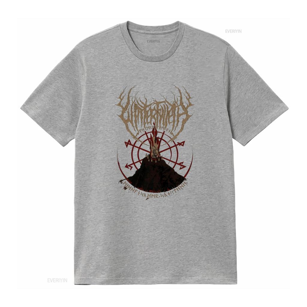 Unisexs Winterfylleth Solstice T Shirt Medium Black Vintage Washed Stylish Designer Clothes Comfortable Slightly Fashion Graphic