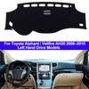 Car Dash Mat DashMat Dashboard Cover Carpet 2 Layers For Alphard Vellfire AH20 2008 2009 2010 2011 2012 2013 2014 2015  LHD RHD