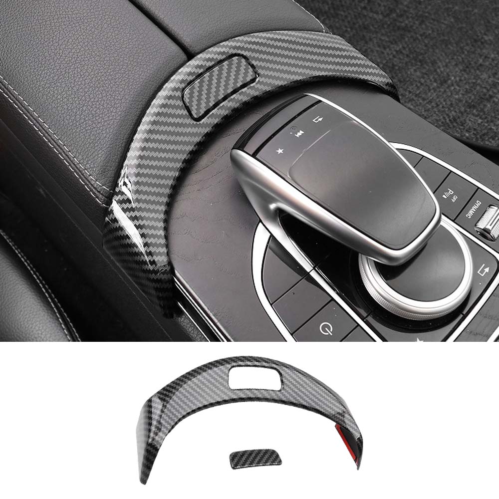 Car Decoration Armrest Box Button Sticker For Mercedes-Benz C E-Class C180L C200L GLC260L E300L 2015- Car Upgrade