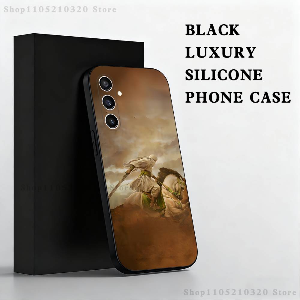 Чехол для телефона с изображением Имама Хусейна, шиитского Али для Samsung S25, S24 Ultra, S20, S30 plus, S22 plus, S23, S30 Ultra 5G, силиконовый, черный