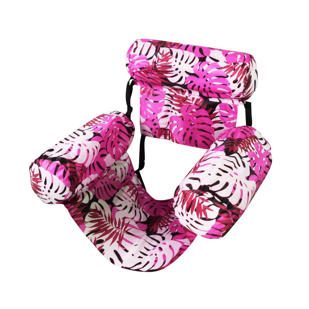 Inflatable Pool Float Floating Lounger Chair with Arm & Backrest Pool Lounge Float Water Hammock for Summer Water Fun