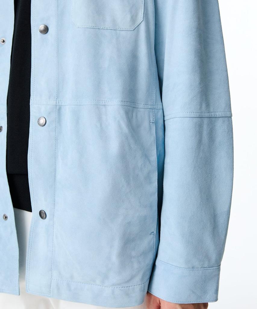 Man On The Boon Soft Suede Shirt Jacket_Light Blue 4714110005
