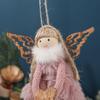 1 шт. подвесное украшение на рождественскую елку с деревянными полыми крыльями рождественская кукла-ангел